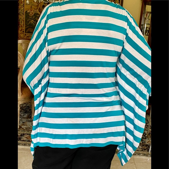 Michael Kors Cold Shoulder Top Poncho Tunic Top - Picture 3 of 5